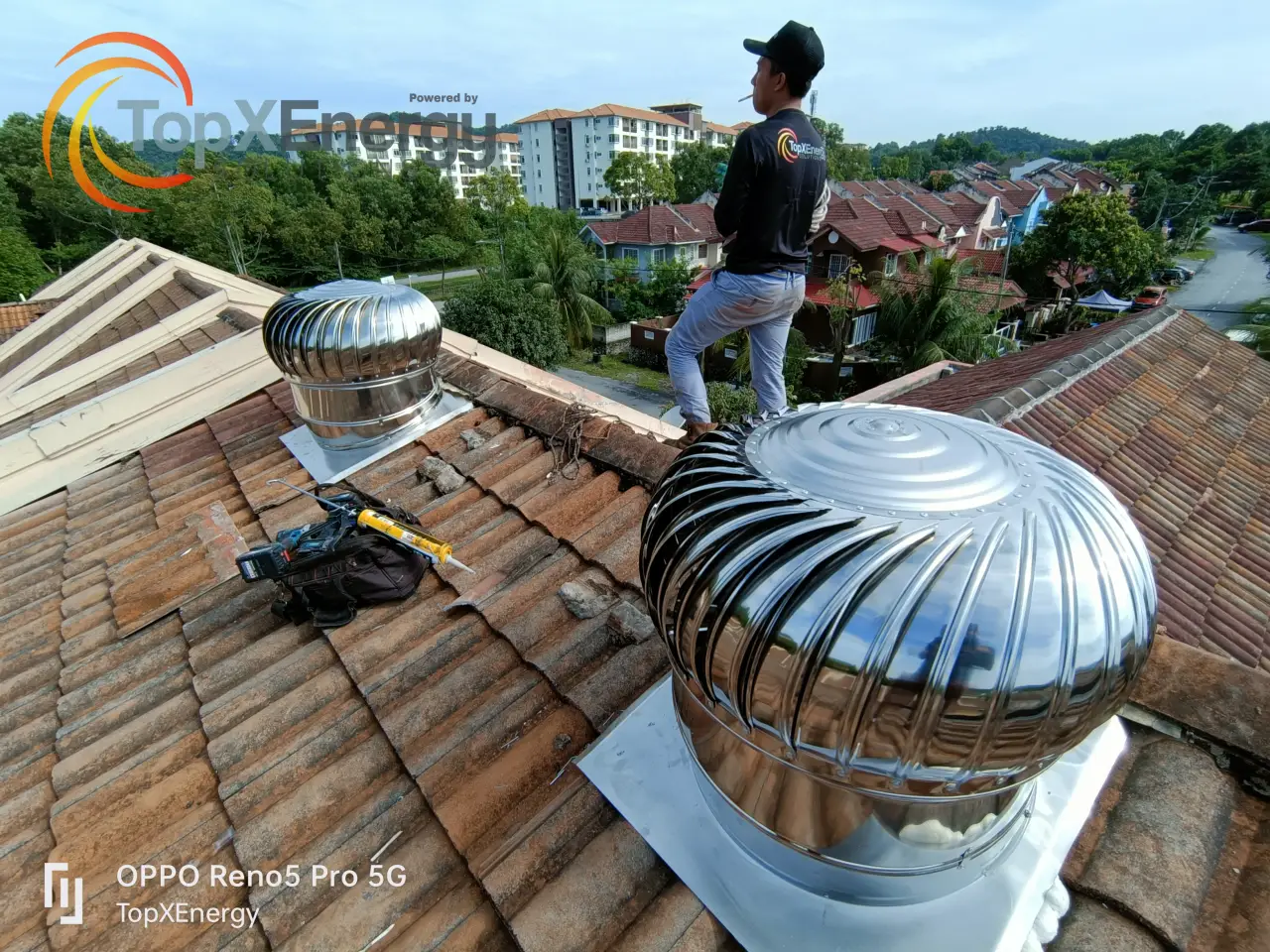 Solar & Wind Roof Ventilator Installation at Residential Property