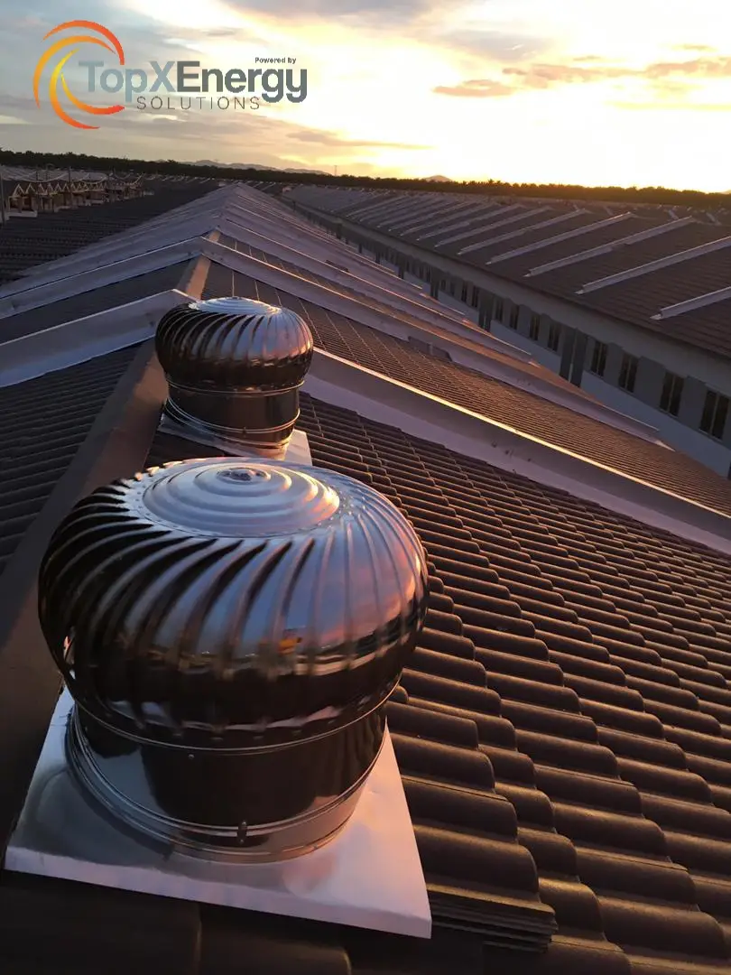 Stainless Steel Roof Turbine Ventilator Installation