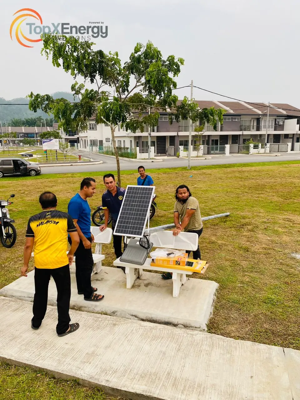 Solar Street Light System Installation at Residential Park