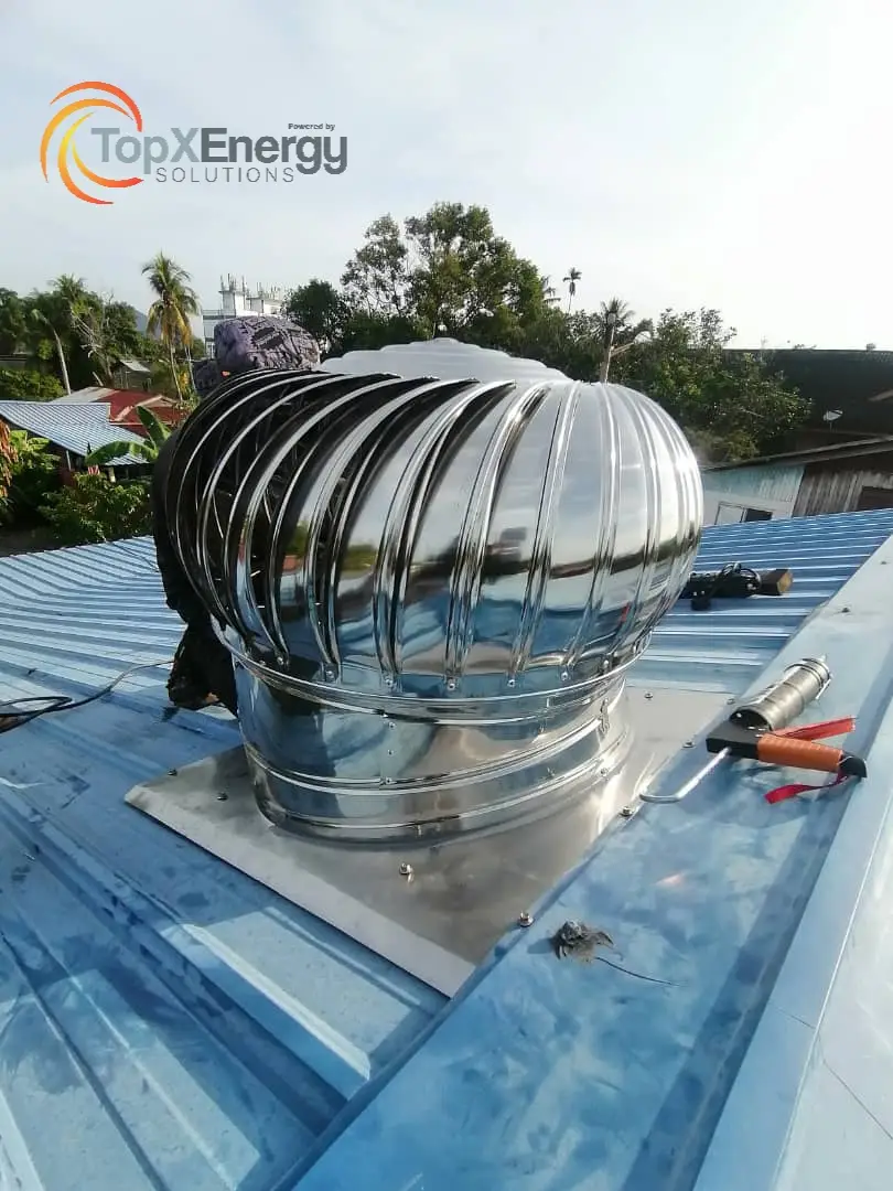 Heavy-Duty Industrial Wind Turbine Ventilator Installation